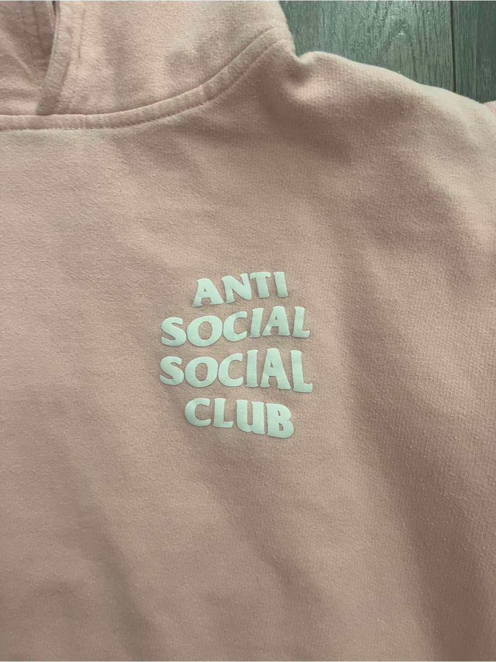 Anti Social Social Club Light Pink Logo Hoodie - Picture 4 of 4
